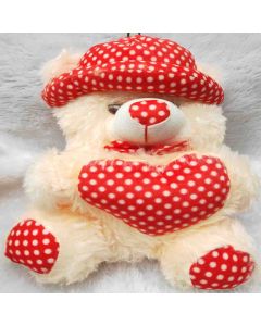 Tedy Cream colour with cap and Big hart