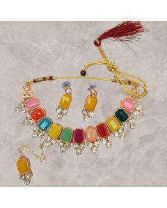 Muli colour stone mini nekless for women and girl