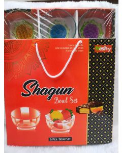 MULTI COLOUR GLASS BOUL SET 5 pic box