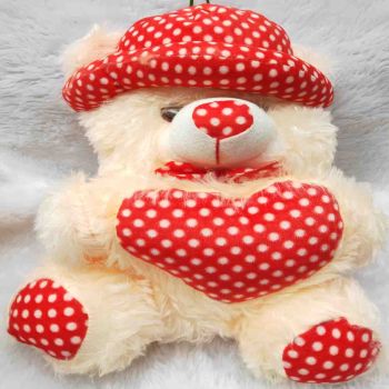 Tedy Cream colour with cap and Big hart